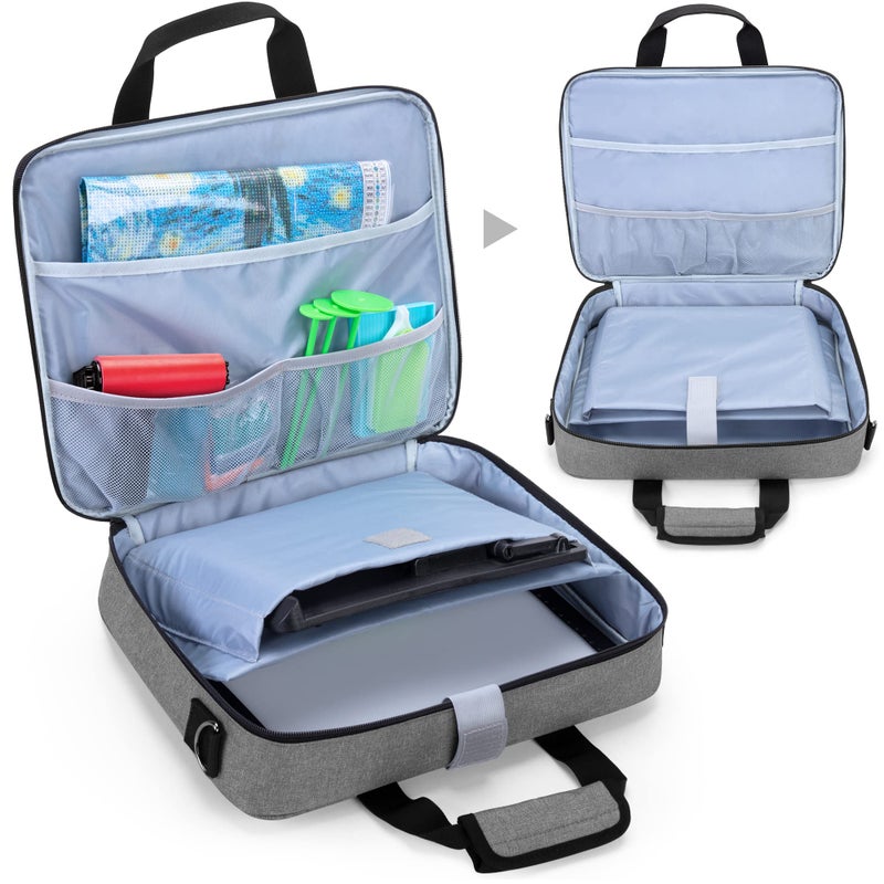 LUXJA Carrying Bag for A4 Light Pad and Diamond Painting Tools, Protective Case for Diamond Painting Light Box and Accessories (Fits for A4 Light Pad), Gray (Bag Only) - Image 2